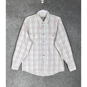 Wrangler Rugged Wear Plaid Long Sleeve Button Up Western Shirt Mens Size Large‎